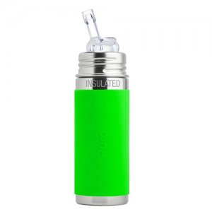 pura termo nerezová flaša so slamkou 260 ml zelená 6+